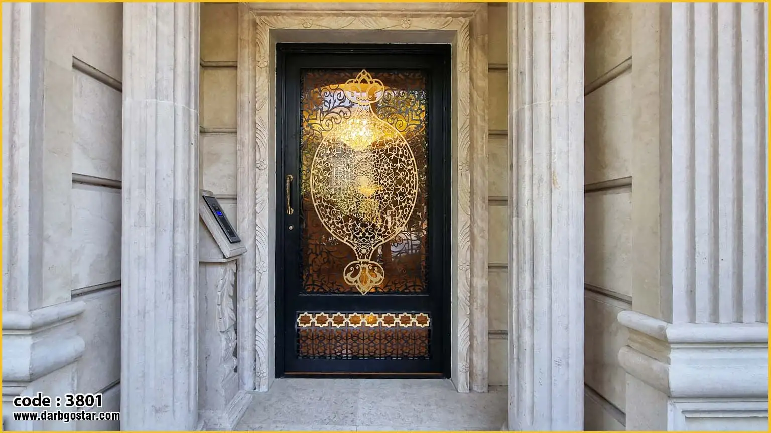 درب فلزی لیزری درب کد 3801