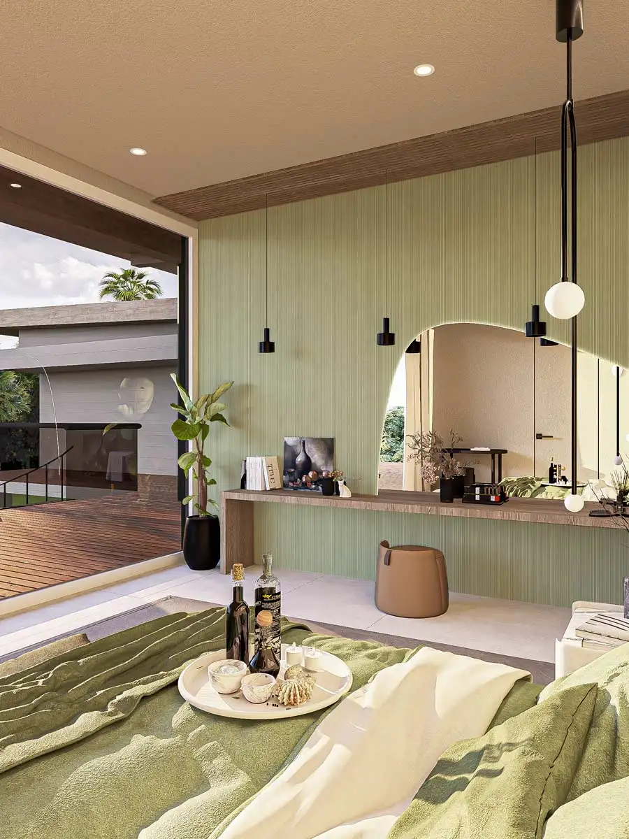 سرامیک اسلب پرسلان طرح کانسپت استرایپ سبز / Concept Green Stripe