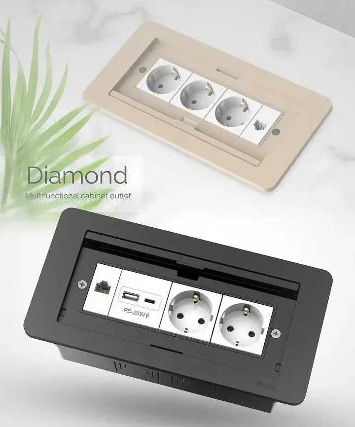 پریز توکار کابینتی مدل دیاموند