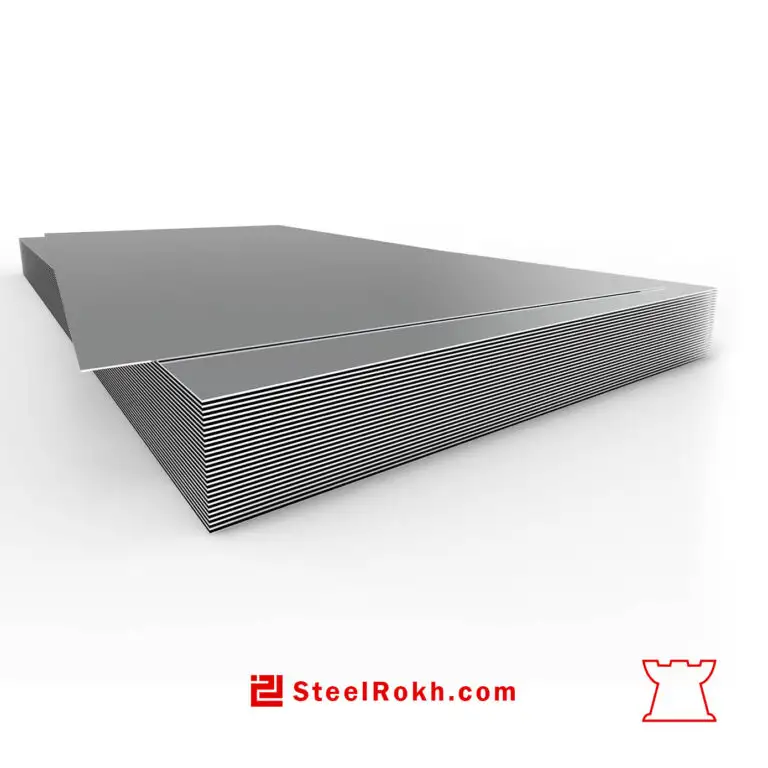 ورق شیت استیل 304 ابعاد 1250*2500 ضخامت 0.5 مات 2B __ استیل رخ متخصص استنلس استیل