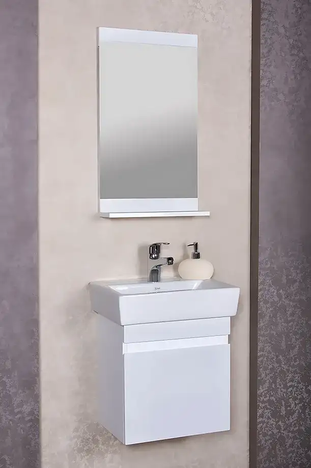 روشویی کابینتی آتیلا رنگ سفید کد 64