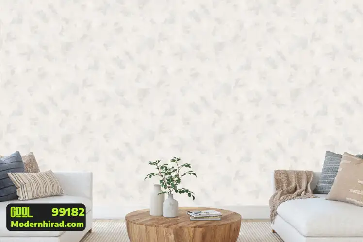 کاغذدیواری ابر و بادی سفید با پیتنه طوسی 99182 __ مدرن هیراد وارد کننده کاغذ دیواری قابل شستشو