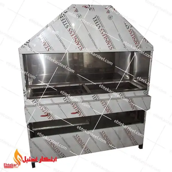 کباب پز گازی ذغالی 1.5 متری + هود