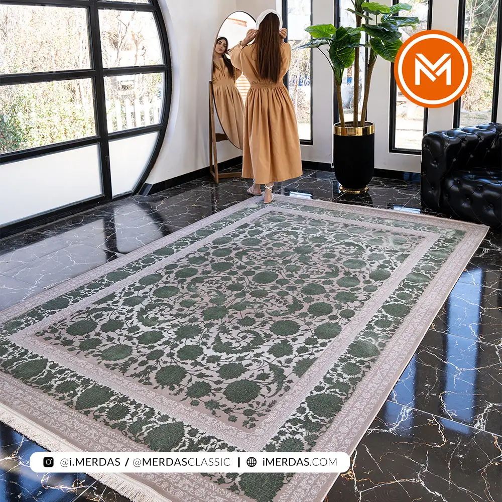 فرش ترک کد 71017NG زمینه تمام رنگ