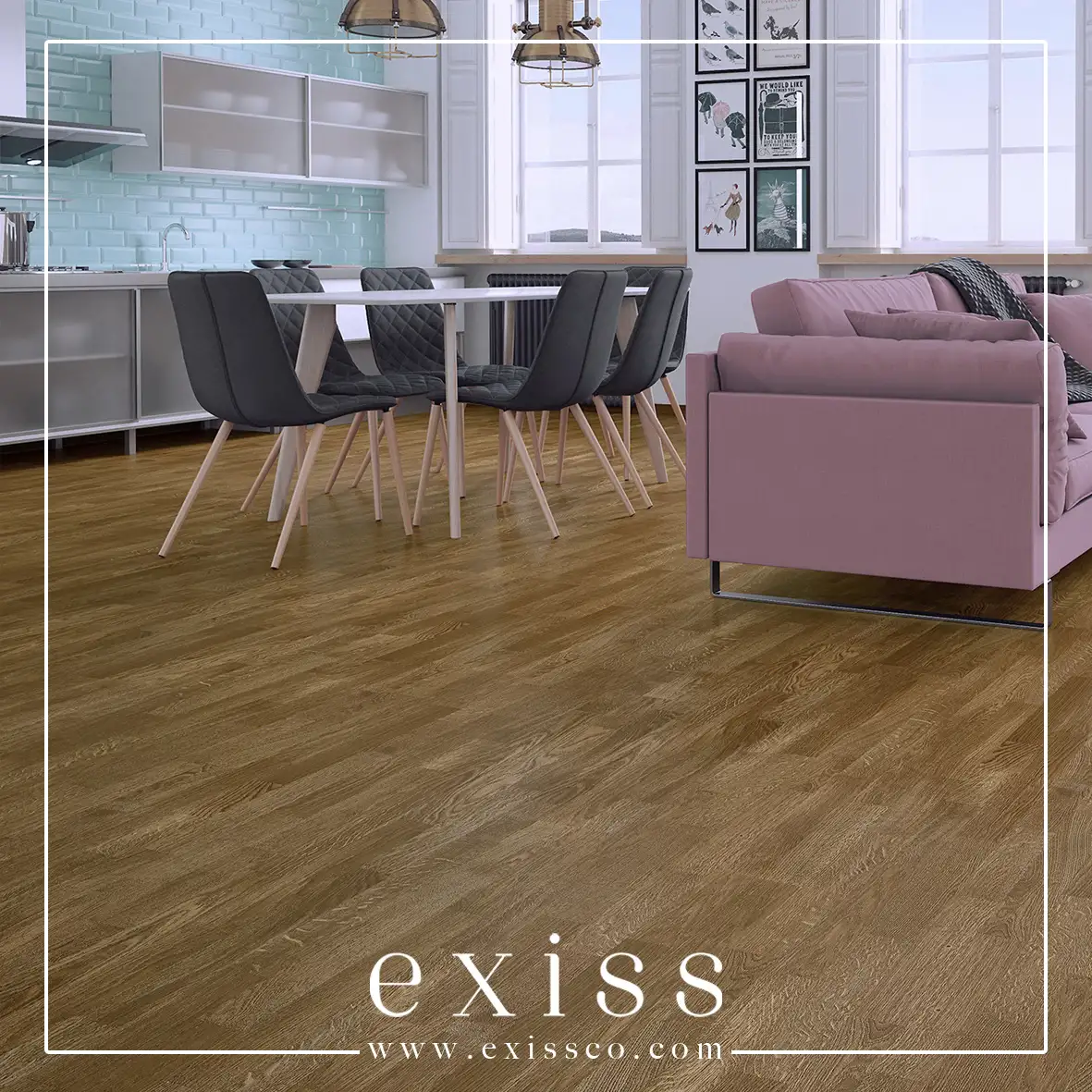 پارکت تمام چوب مهندسی کد EX647