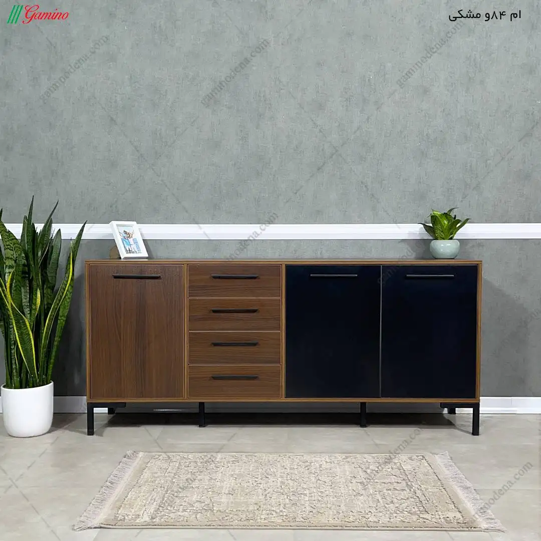 میز کنسول جدید و مدرن پایه فلزی طرح ترک مدل نور