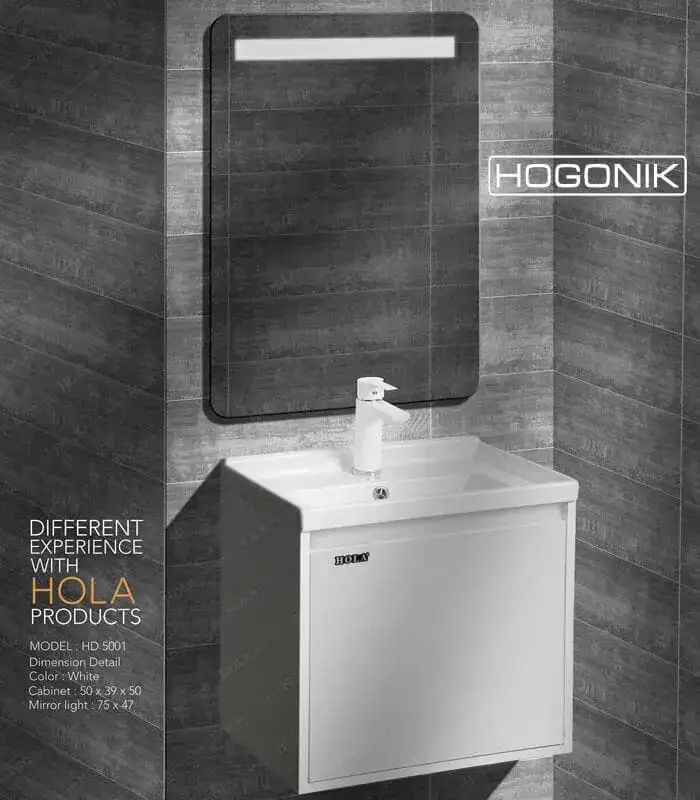 روشویی کابینتی هُلا HD5001 سفید