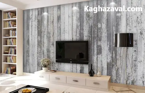 کاغذ دیواری پشت تلویزیون