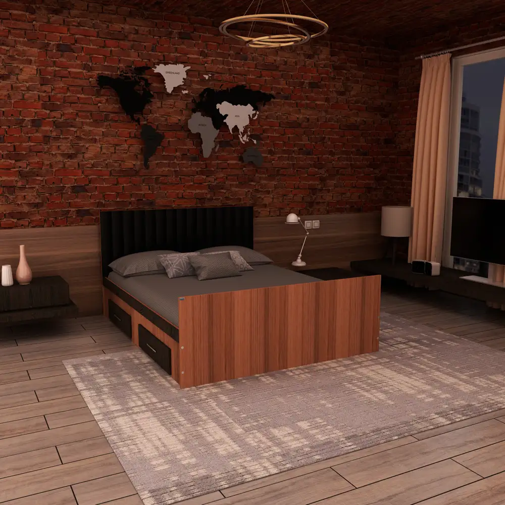 تخت خواب دونفره اعیان مدل FH372 سایز 160×200 سانتی متر