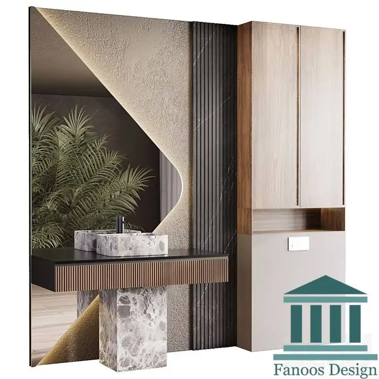 روشویی کابینتی و دیزاین سرویس بهداشتی کد 30361