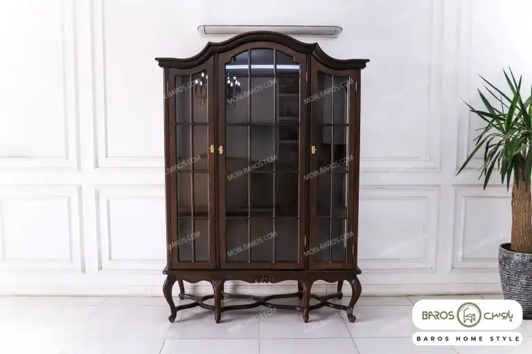 بوفه و ویترین چوبی کلاسیک جدید مدل 401 هارپر