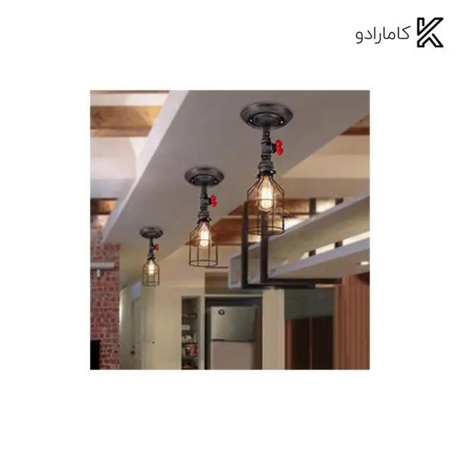 چراغ آویز پایپ آرتا کد ۲۲۱ __ خریدی با خیال راحت از کامارادو