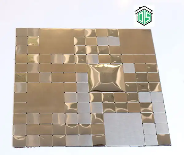 کاشی بین کابینتی استیل نقره ای کد Aj4003