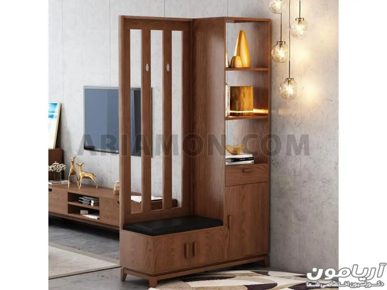 کمد چوبی با جاکفشی