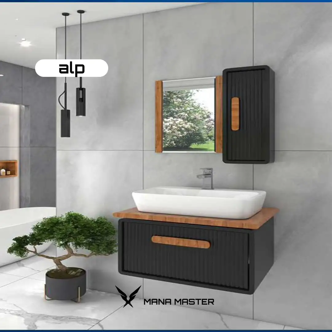 ست کابینت و روشویی کسری مدل آلپ درجه 1