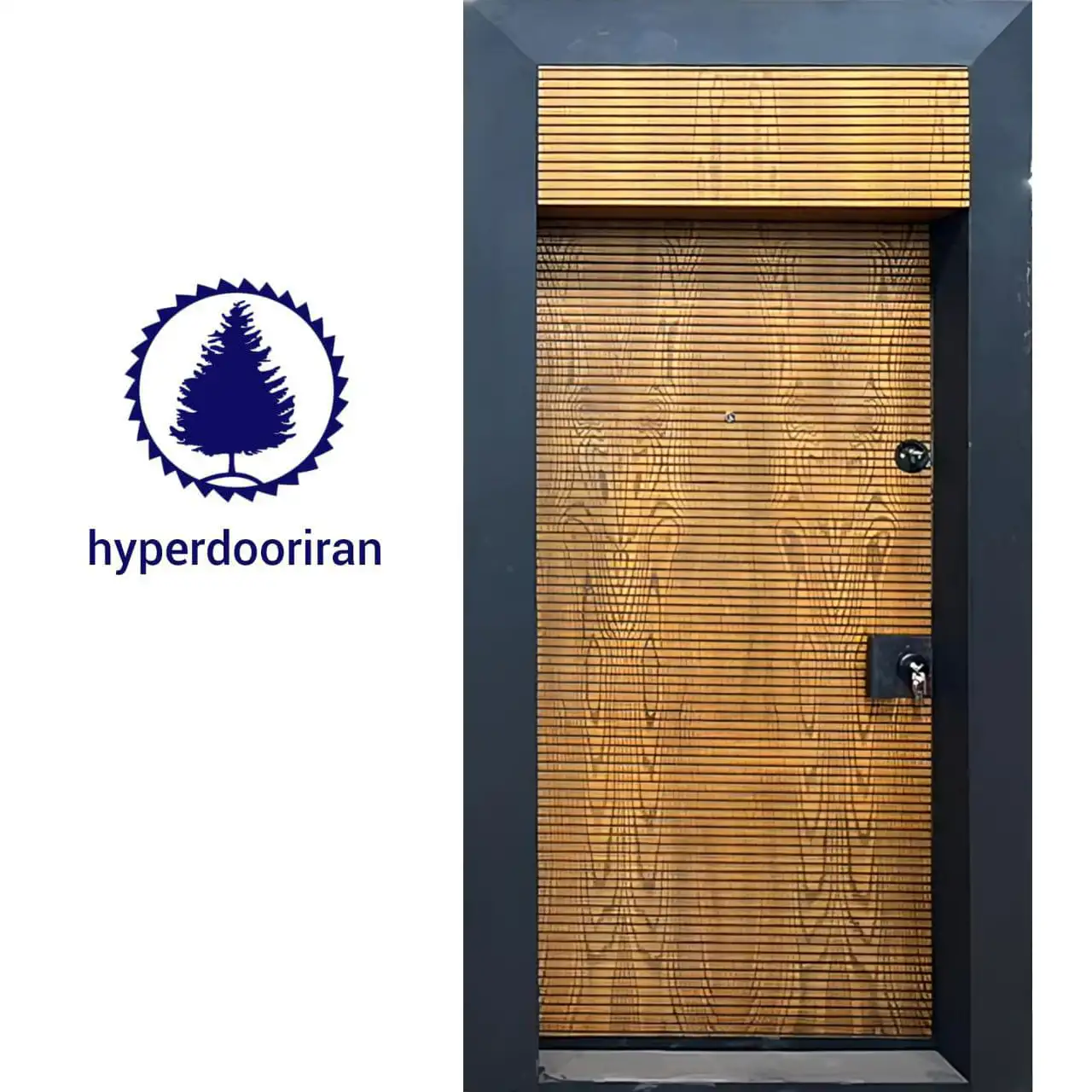 درب ضد سرقت روکش گردو (HZ-54)