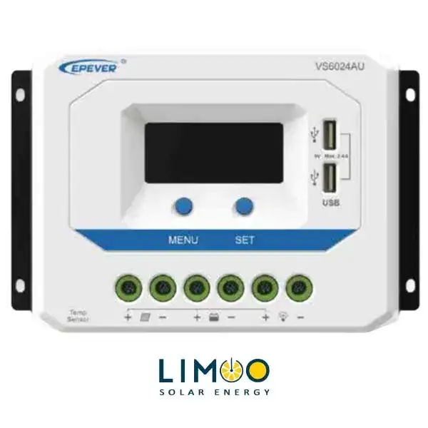 شارژکنترلر خورشیدی 60 آمپر PWM برند ای پی اور مدل VS6048AU