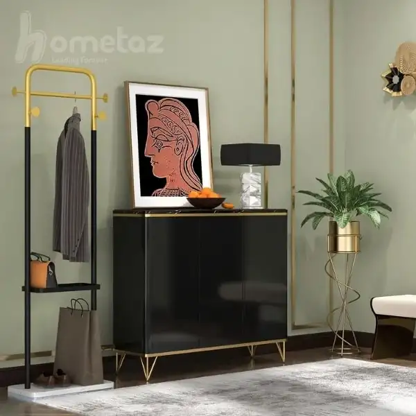 جاکفشی پایه استیل مدرن طرح گلبخت