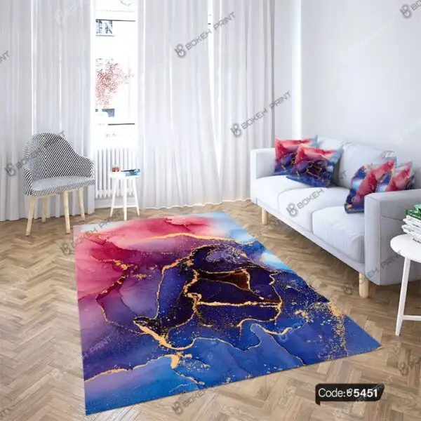 فرشینه چاپی طرح سنگ سه بعدی کد 5451