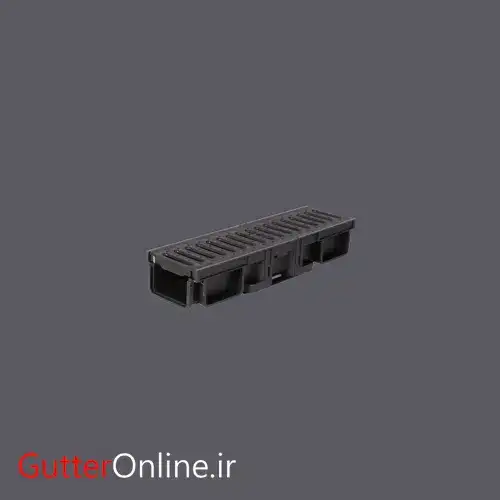 گاتر عرض 14 عمق 11 با در پوش پلاستیکی شیاری مشکی __  گاترهای متنوع در گاترآنلاین