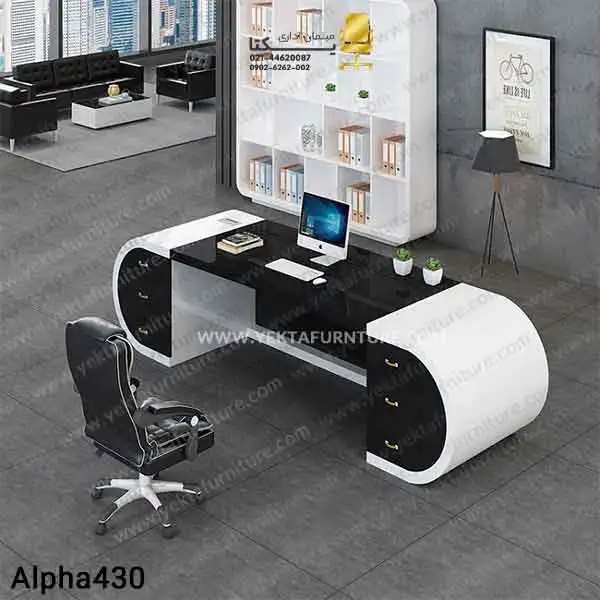 میز مدیریت ام دی اف (MDF) مدل alpha430