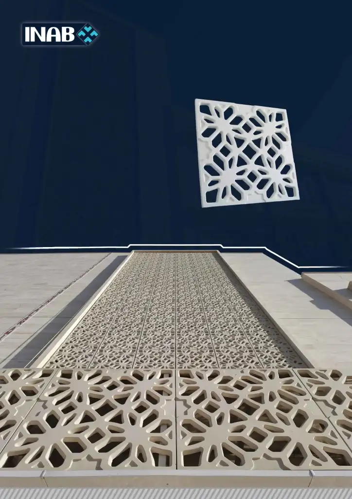 پنل طرح گلسا 60*60 – کد665 – grc/gfrc