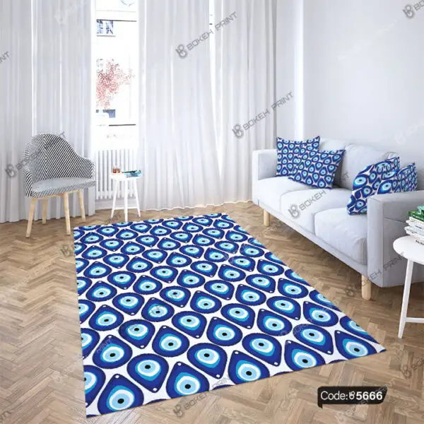 فرشینه چاپی طرح چشم نظر کد 5666