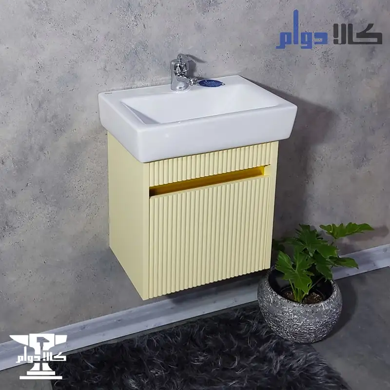 روشویی کابینتی آتیلا کرم سایز کوچک