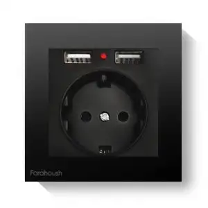 پریز ارت USB فراهوش __ فروشگاه آرنیک الکتریک پیشگام در ارائه محصولات و تجهیزات الکتریکی