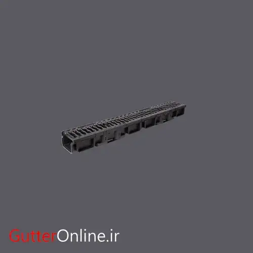 گاتر عرض 14 عمق 11 با در پوش پلاستیکی آریل مشکی __  گاترهای متنوع در گاترآنلاین