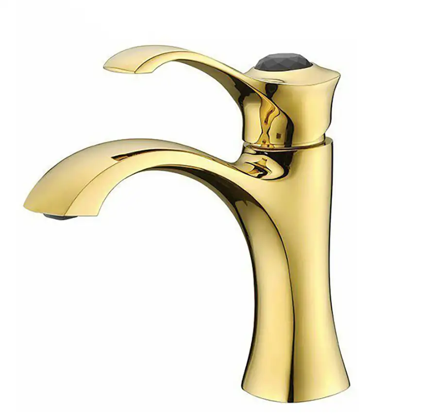 شیر روشویی تابان طلایی شیبه