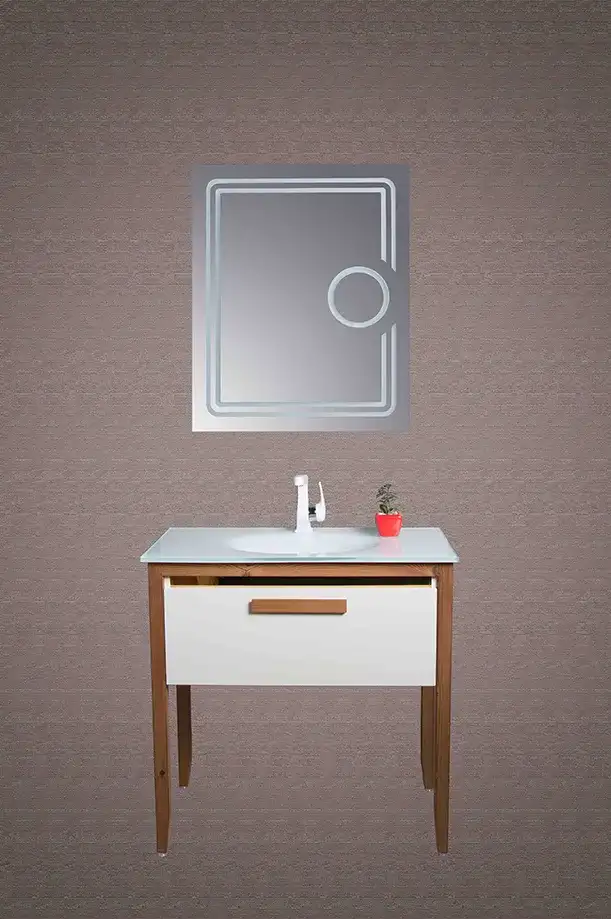 روشویی کابینتی پایه دار ترموود همراه کاسه کریستالی کد 72