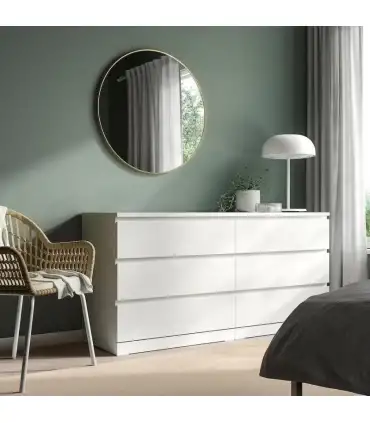 آینه دایره ای شکل ایکیا مدل LINDBYN قطر 80 سانتیمتر فریم آلومینیومی طلایی __ مبلمان، لوازم خانه و آشپزخانه مبلک