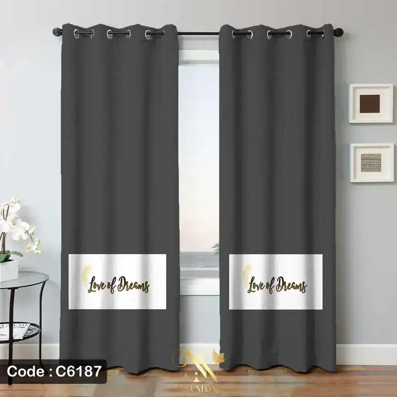 پرده مینیمال طوسی Love Of Dreams مدل C6187 __ پرده نیکونگار، مرجع تخصصی خرید پرده