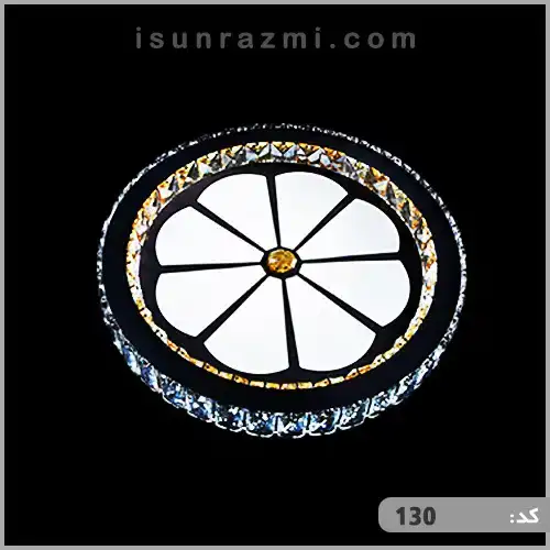 چراغ سقفی تزیینی کریستالی طرح گل ۱۳۰