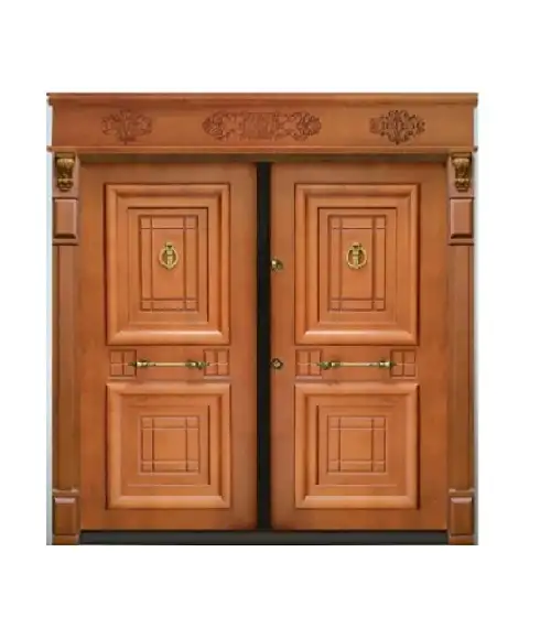 درب ضد سرقت دو لنگه آبنوس