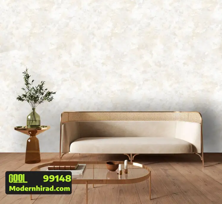 کاغذدیواری کرم سفید با پتینه کرمی 99149 __ مدرن هیراد وارد کننده کاغذ دیواری قابل شستشو