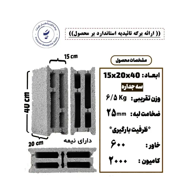 بلوک سه جداره سبک