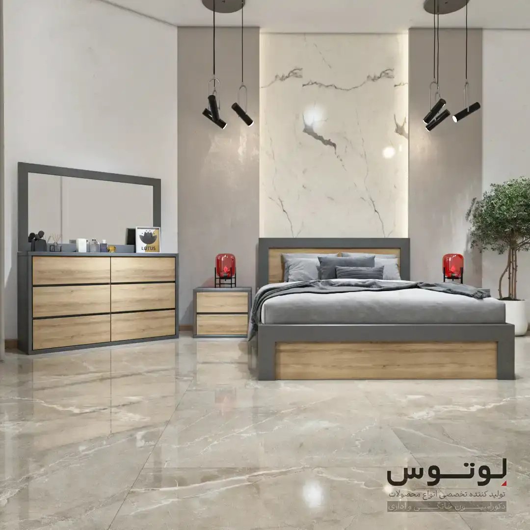 سرویس خواب دو نفره مدرن (مدل افرا – SB1023)