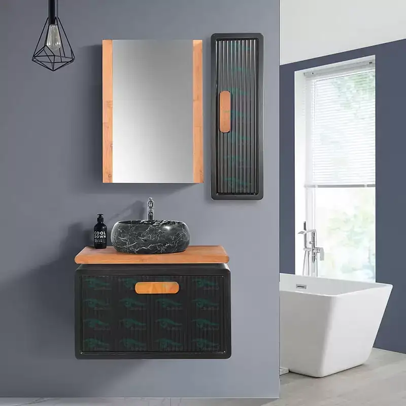 روشویی کابینتی تجسم مدل باتیس مشکی