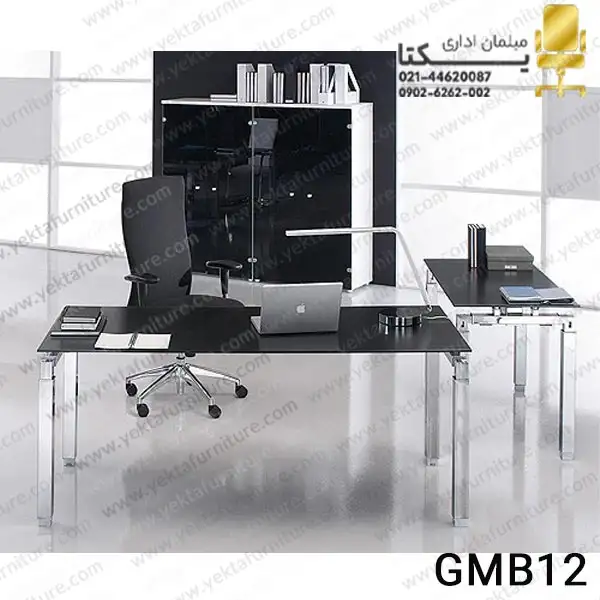 میز مدیریت شیشه ای مدل gmb12