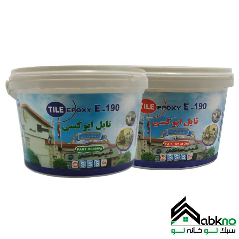 چسب اپوکسی سرامیک پرسلان شیمی ساختمان E190 دوجزئی