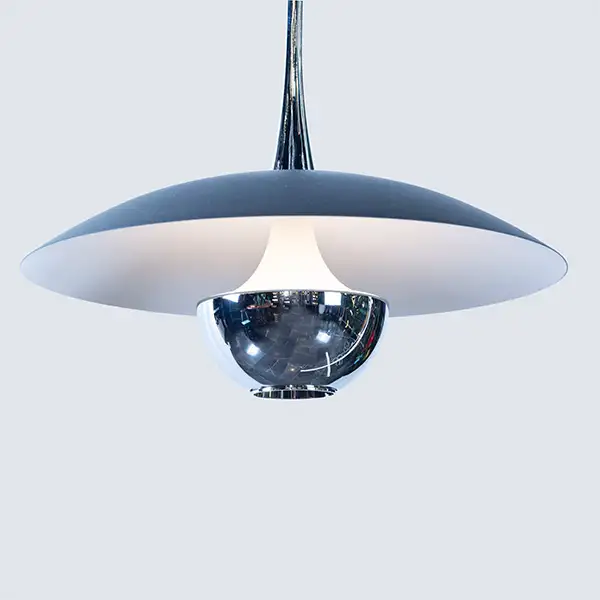 چراغ آویز فلزی مخروطی شکل مدل PB821 __ ارائه انواع لوستر، چراغ آویز، آباژور و روشنایی مدرن