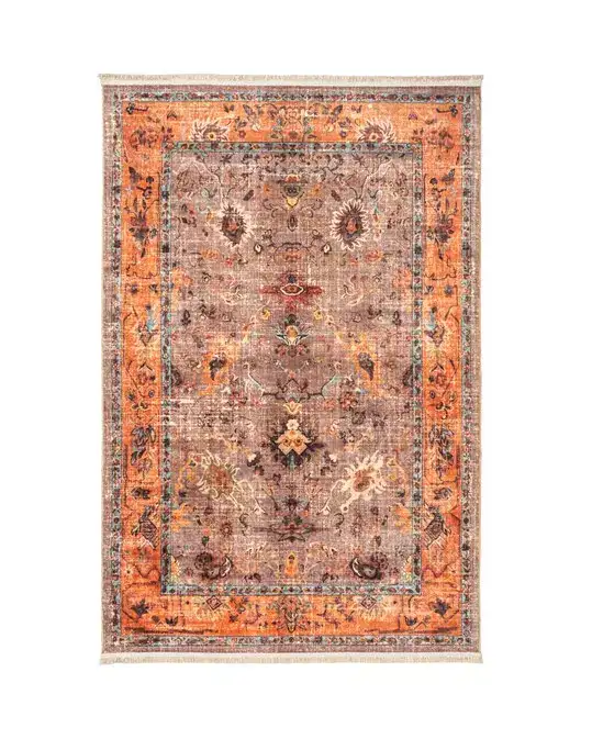 فرش ماشینی سنتی طرح 901403 تمام رنگ 1000 شانه