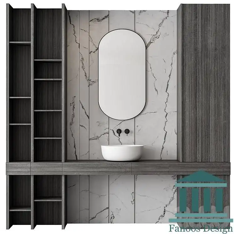 روشویی کابینتی و دیزاین سرویس بهداشتی کد 30372