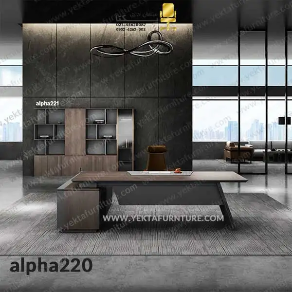 میز مدیریت ام دی اف (MDF) مدل alpha220