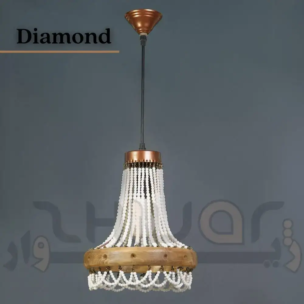 لوستر چوبی نئوکلاسیک تک شعله دیاموند ژیوار
