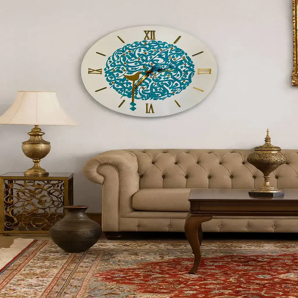 ساعت دیواری مدرن طرح تایپوگرافی کد CLK-27 __ نووا، تولید محصولات درخشنده