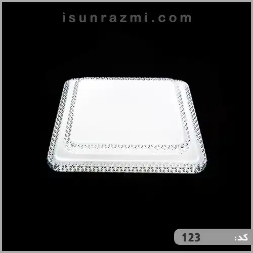 چراغ سقفی روکار مربع آیسان مدل ۱۲۳