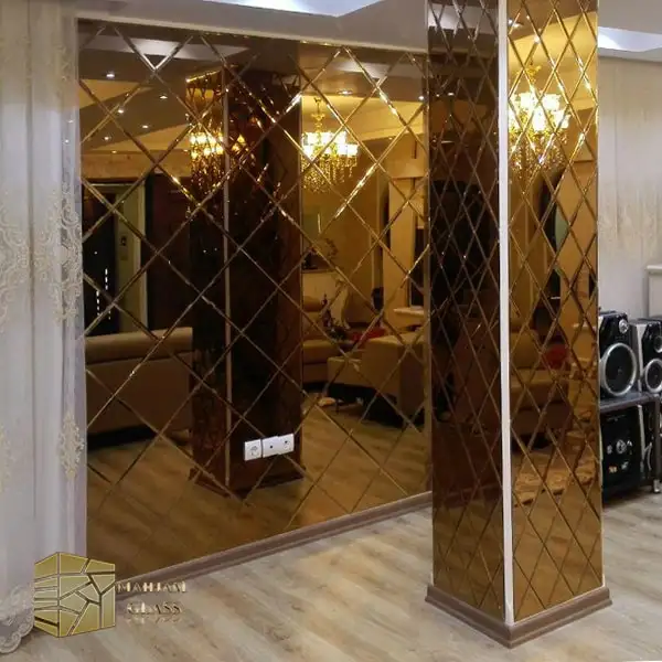 آینه دکوراتیو طرح لوزی/لوزی مربع